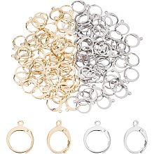 UNICRAFTALE About 120pcs Stainless Steel Leverback Earring Findings 14.5mm Long 2 Colors Hypoallergenic Earrings with a 1-1.2mm Loop for Earring Making Round Hook Ear Wires Findings