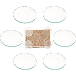 CHGCRAFT 6Pcs Glass Fabric Weight Dressmaking Sewing Weight Pattern Weights for Sewing Fabric Samples Glass Cutting Weights for Sewing Accessories, 3.15 inches