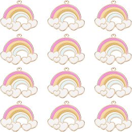 SUNNYCLUE 1 Box 30Pcs Enamel Rainbow Charms Rainbow Cloud Love Charm for Jewelry Making Charms Heart Shape Cloud Weather Charm Earring Necklace Bracelet Keychain Supplies Adult DIY Crafting Accessory