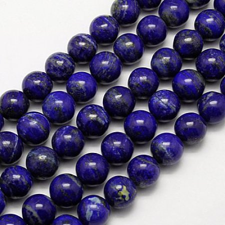 Arricraft Natural Lapis Lazuli Beads Strands, Grade A-, Round, 6mm, Hole: 1mm, about 62pcs/strand, 16 inches