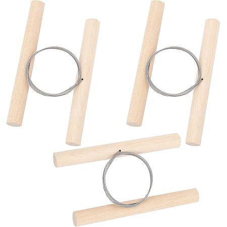 GORGECRAFT 3Pcs Clay Cutters Wire Steel Wire Clay Cutting Tool Wooden Handles Cheese Plasticine Dough Mud Line Pottery Cutting Tools for Artists Ceramic Art Sculpture Crafts Supplies