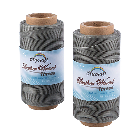 Olycraft Waxed Polyester Cord, Dark Gray, 0.8mm; about 260m/roll