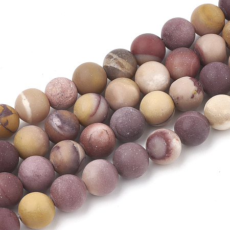 ARRICRAFT Natural Mookaite Beads Strands, Frosted, Round, 6mm, Hole: 1mm, about 63pcs/strand, 15.5 inches