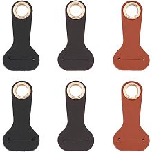 CHGCRAFT 6Pcs 3 Colors Detachable Leather Bag Connectors Leather No Punch Detachable Bag Handle Cover for Adding Handbag Crossbody Shoulder Strap Purse Making Supplies, Mixed Color