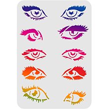 FINGERINSPIRE Eyes Drawing Painting Stencils Templates 11.6x8.3 inch Plastic Stencils Decoration Rectangle Reusable Stencils for Painting on Wood, Floor, Wall and Fabric