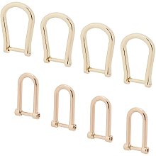 ARRICRAFT D-Rings for Purses, Screw in Shackle D-Rings with Closing Screw Shackle Horseshoe U Shape D Ring for DIY Leather Craft