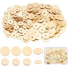 SUNNYCLUE 1 Box 200Pcs Gold Heishi Beads Golden Flat Disc Beads 6mm 8mm Real 18K Gold Plated Brass Round Spacer Beads for Jewelry Making Charms Bracelet Necklace Earring Women Craft Beading Supplies