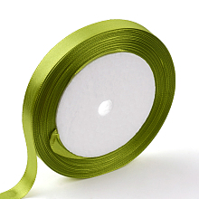 Honeyhandy Single Face Satin Ribbon, Polyester Ribbon, Olive Drab, 1/4 inch(6mm), about 25yards/roll(22.86m/roll), 10rolls/group, 250yards/group(228.6m/group)