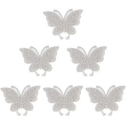 NBEADS 6 Pieces Crystal Car Stickers, Decorate Cars Bumper Window Laptops Butterfly Rhinestone Stickers Decorative Decal Car Sticker for Car Window