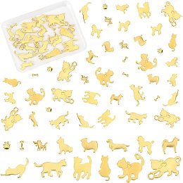 OLYCRAFT 84pcs Animal Themed Resin Filler Alloy Epoxy Resin Supplies Cat Resin Fillers Metal Resin Charms Golden UV Resin Filling Accessories for Resin Craft Jewelry Making - 14 Styles