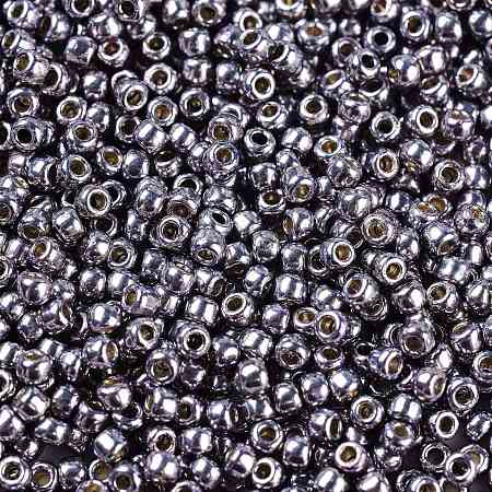 TOHO Round Seed Beads, Japanese Seed Beads, (PF568) PermaFinish Light Amethyst Metallic, 11/0, 2.2mm, Hole: 0.8mm, about 1110pcs/bottle, 10g/bottle
