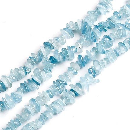 ARRICRAFT Natural Aquamarine Chips Beads Strands, Grade A, 2.5~6x4.5~10.5mm, Hole: 0.8~1mm, about 33.86 inches(86cm)