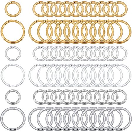 CHGCRAFT 300Pcs 7mm/10mm Round Closed Jump Rings Soldered Jump Rings Closed O Rings for Jewelry Crafts Making