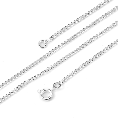 Honeyhandy Iron Necklace Making, Iron Twisted Chains with Spring Ring Clasps, Silver Color Plated, 18 inch