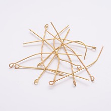 Honeyhandy Golden Iron Eye Pin, Size: about 0.7mm thick, 5cm long, hole: 2mm, about 220pcs/50g