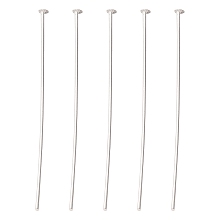 Honeyhandy Iron Flat Head Pins, Nickel Free, Platinum Color, Size: about 5.0cm long, 0.7mm thick, head: 2mm