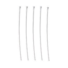 Honeyhandy Brass Flat Head Pins, Cadmium Free & Lead Free, Silver Color Plated, Size: about 0.75~0.8mm thick, 5.0cm long, head: 2mm, about 250pcs/50g