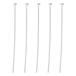 Honeyhandy Iron Flat Head Pins, Nickel Free, Platinum Color, Size: about 5.0cm long, 0.7mm thick, head: 2mm