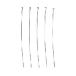 Honeyhandy Brass Flat Head Pins, Cadmium Free & Lead Free, Silver Color Plated, Size: about 0.75~0.8mm thick, 5.0cm long, head: 2mm, about 250pcs/50g