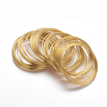 Honeyhandy Steel Memory Wire, Bracelets Making, Nickel Free, Golden, 5.5CM, Wire: 0.6mm(22 Gauge), about 100circles/set