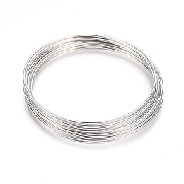 Honeyhandy Steel Memory Wire,Bracelets Making,Nickel Free,Platinum,5.5cm,Wire : 18 Gauge,1.0mm,about 10circle/Set