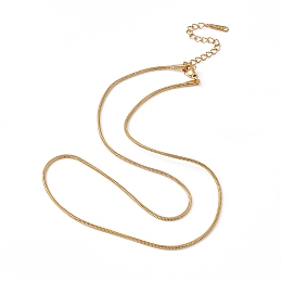 Honeyhandy 201 Stainless Steel Snake Chain Necklaces, Real 18K Gold Plated, 17.52 inch(44.5cm)