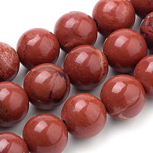 ARRICRAFT Natural Red Jasper Beads Strands, Round, 6mm, Hole: 1mm, about 70pcs/strand, 15.7 inches