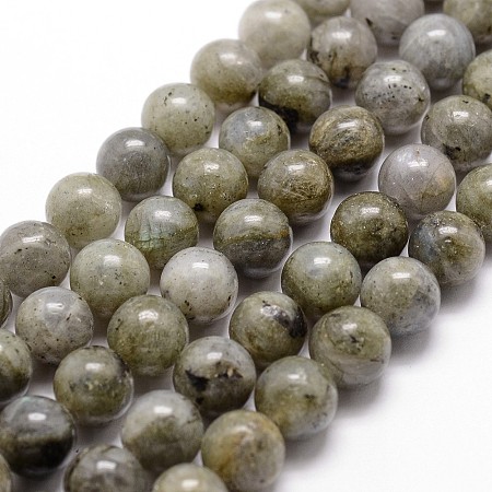 ARRICRAFT Natural Labradorite Bead Strands, Round, 8mm, Hole: 1mm, about 44pcs/strand, 14.9 inches~15.1 inches