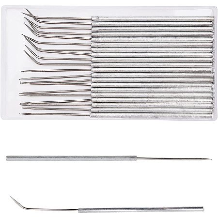 Stainless Steel Curved & Straight Dissection Needle, Stainless Steel Color, 20pcs/box