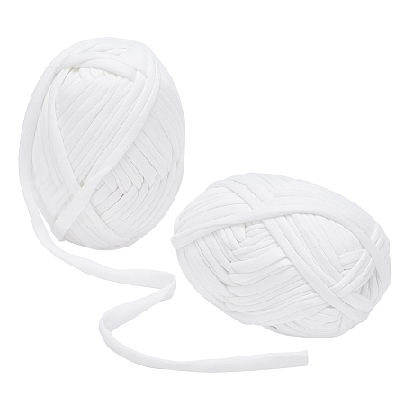 Gorgecraft Polyester Cords, White, 20~25mm; 28.5~30m/roll