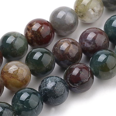 Arricraft Natural Indian Agate Beads Strands, Round, 8mm, Hole: 1mm, about 47~49pcs/strand, 15.7 inches