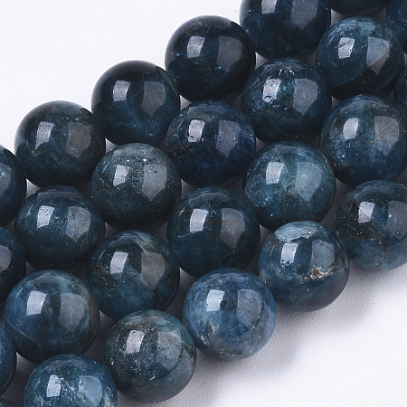 ARRICRAFT Natural Apatite Beads Strands, Round, Grade A, 10mm, Hole: 0.9mm, about 41pcs/strand, 15.35 inches(39cm)