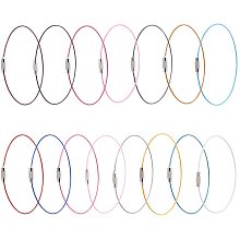 Arricraft 45 pcs 15 Colors 8 7/8 Inch Memory Wire Bracelet, Steel Wire Cord Bracelet with Screw Clasp Necklace Choker for Bangle Bracelet Jewelry DIY Craft Making