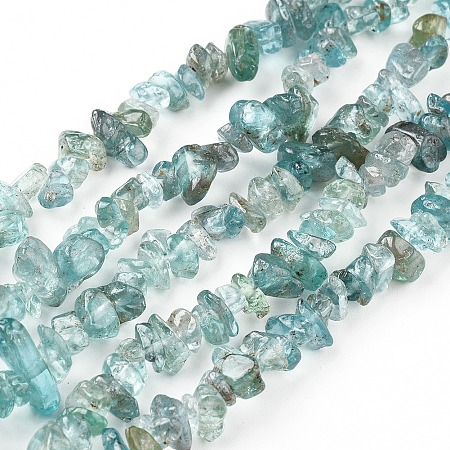 ARRICRAFT Natural Apatite Beads Strands, Chip, 5~13x3~8mm, Hole: 0.6mm, 33~33.4 inches(84~85cm)