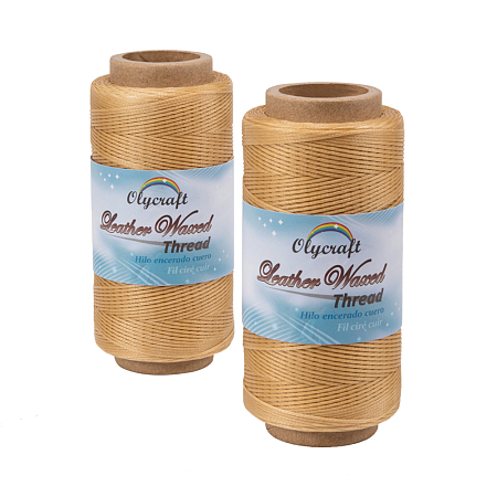 Olycraft Waxed Polyester Cord, Dark Khaki, 0.8mm; about 260m/roll