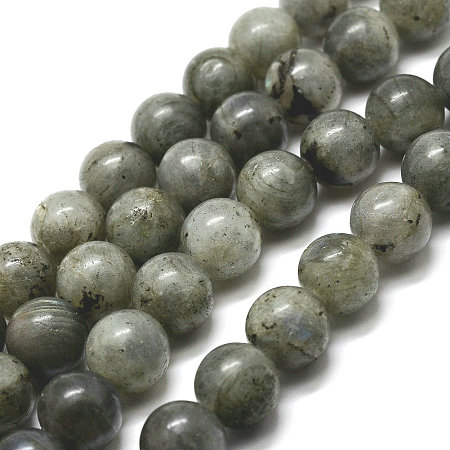 ARRICRAFT Natural Labradorite Bead Strands, Round, 8mm, Hole: 1mm, about 48pcs/strand, 15 inches