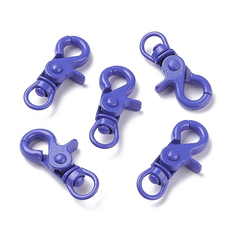 ARRICRAFT About 30 Pieces Brass Swivel Clasps Swivel LanyardsTrigger Snap Hooks Strap 42x21.5~22x8mm for Keychain, Key Rings, DIY Bags and Jewelry Findings Spray Paint Clasps Slateblue