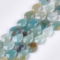 Arricraft Natural Amazonite Beads Strands, Faceted, Teardrop, 18x13~13.5x5.5~6mm, Hole: 1.2mm, about 11pcs/strand, 7.8 inches
