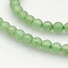 ARRICRAFT Natural Green Aventurine Round Beads Strands, 4mm, Hole: 1mm, about 102pcs/strand, 15.7 inches