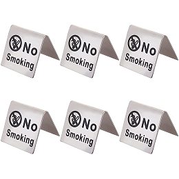 Stainless Steel Number Stand, No Smoking, Stainless Steel Color, 48.5x49.5x42.5mm