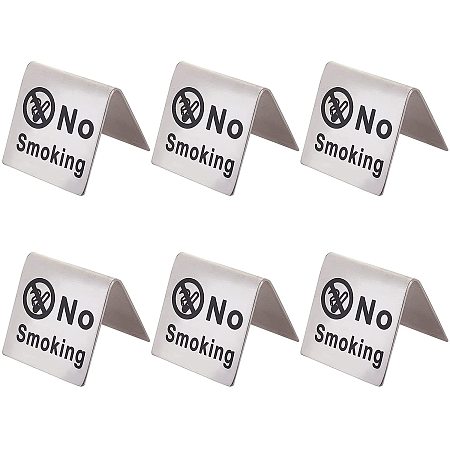 Stainless Steel Number Stand, No Smoking, Stainless Steel Color, 48.5x49.5x42.5mm
