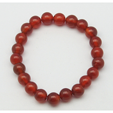 Honeyhandy Agate Stretchy Bracelet, Mother's Day Gift Bracelets, Red, 52mm