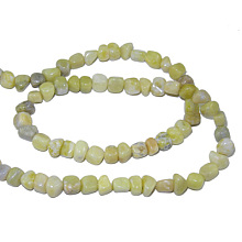 Honeyhandy Natural Gemstone Beads Strands, Lemon Jade, about 3~5mm, hole: 0.8mm, 15.5 inch, 82pcs/strand