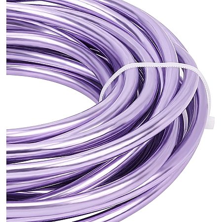 BENECREAT 23 Feet 3 Gauge Jewelry Craft Wire Aluminum Wire Bendable Metal Sculpting Wire for Bonsai Trees, Floral, Arts Crafts Making, LightPurple