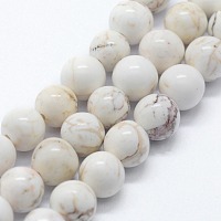 ARRICRAFT Natural Magnestite Beads Strands, Round, 8mm, Hole: 0.8mm, about 47pcs/strand,  14.96 inches(38cm)