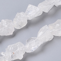 Honeyhandy Natural Quartz Crystal Beads Strands, Rough Raw Stone, Nuggets, 11~25x11~30mm, Hole: 1.2mm, about 12~15pcs/strand, 7.48 inch~7.87  inch(19~20cm)