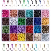 PandaHall Elite 1200pcs 24 Colors Bulb Gourd Pins Bulb Stitch Markers Metal Calabash Safety Pins Clothing Tag Pins for Knitting Stitch Markers, Sewing Clothing DIY Craft Making
