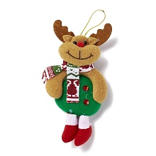 Honeyhandy Non Woven Fabric Pendant Decorations, with Plastic Eyes, Christmas Reindeer/Stag, Peru, 195mm