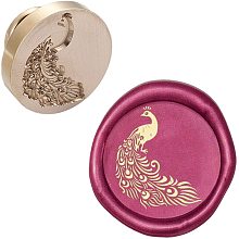 CRASPIRE Wax Seal Stamp Head Replacement Peacock Bird Removable Sealing Brass Stamp Head Olny Replacement Brass Head for Creative Gift Envelopes Invitations Cards Decoration