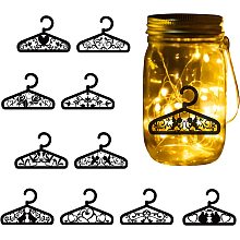 GLOBLELAND 10pcs Coat Hanger with Retro Patterns Laser Cut Silhouettes Coat Hanger Paper Silhouette Clothes Hangers Cutouts for Jars Lantern Room Door DIY Crafts Scrapbooking Decoration